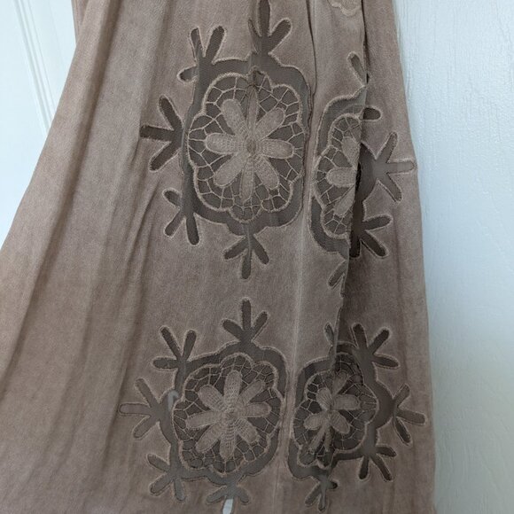 Dusty Pink Halter Tunic/Mini with Floral Details - Large - Picture 5 of 6